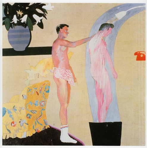 Domestic scene two men - scene, l.a.