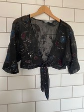 RED HERRING Black Sequin Shrug