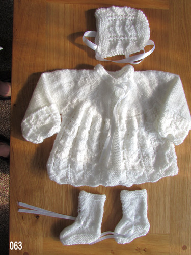 White piece matinee set new - white, 3