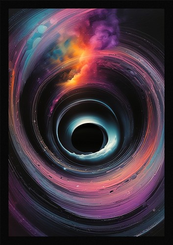 Bold black hole framed wall - hole,