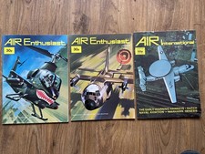 Job Lot of 3 x 1970s Air Enthusiast Magazines. Military & Civil Aviation VGC