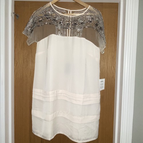 Ivory sequin lined dress size - ivory,