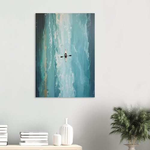 Minimalist kayak wall art - wall,