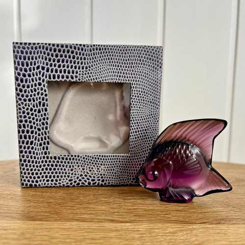 Lalique cachet poisson violet - cachet,