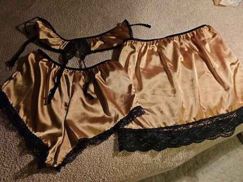 Satin lingerie set - satin,