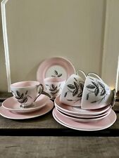 Queen Anne Harvest Pink China Tea Trio