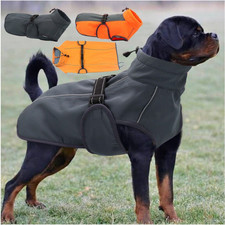 Waterproof Dog Winter Coat Reflective Warm Fleece Padded Pet Vest Jacket Clothes