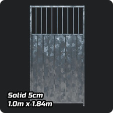 Dog Run Panel 1.0 x 1.84m - 3/4 Solid 5cm Gap - Heavy-Duty Galvanised
