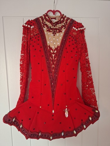 Irish dance dress red diore - irish,