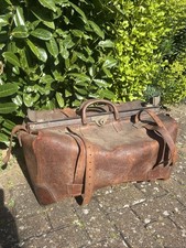 Antique Leather Gladstone Bag