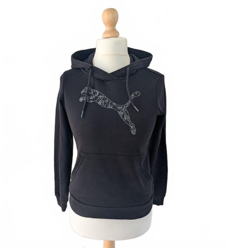 Puma black graphic - logo, hoodie