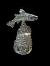 Vintage Fish Pewter Thimble