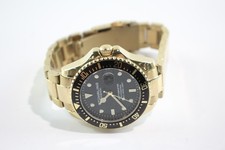 Stuhrling Original Depthmaster Gold Tone Dive Watch Quartz WORKING