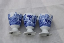 3 x Spode Italian Blue Egg