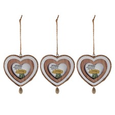  3PCS Heart-Shaped Wooden