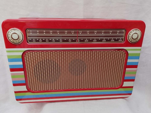Retro red radio metal empty - retro,