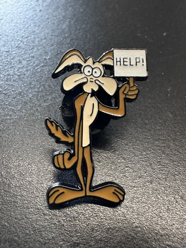 Wile coyote enamel pin - pin, badge