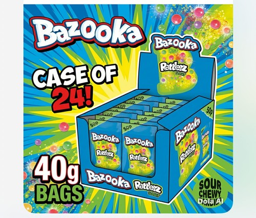 Bazooka rattlerz sours 40g - bazooka,
