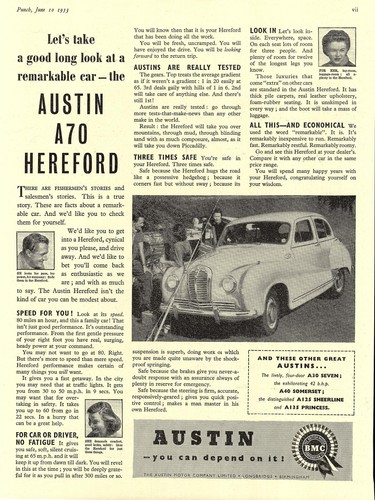 1953 advert austin - 1953, a70