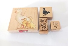 4 x Wooden wood block Rubber