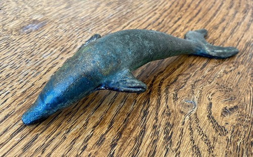 Greek cast bronze swimming - cast,
