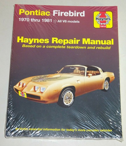 Repair manual pontiac firebird - repair,