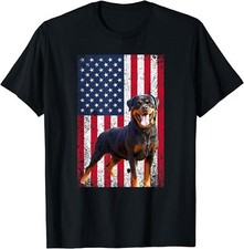 American Flag Rottweiler Dog