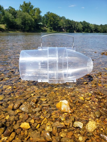 Clear plastic minnow - plastic, with