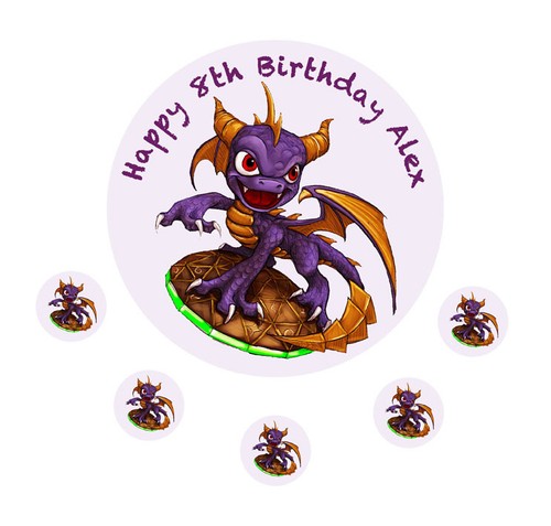Spyro skylanders cake topper - spyro,