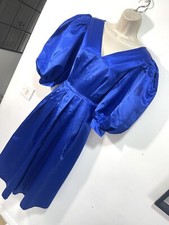 Blue midi dress liquid satin