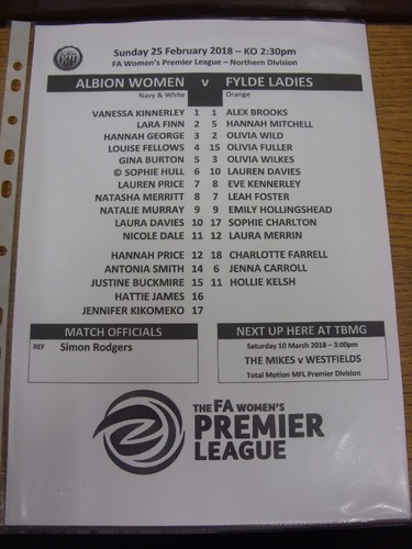 2018 teamsheet west - teamsheet:,