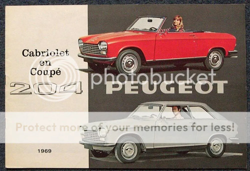 Peugeot 204 cabriolet coupe - cabriolet, &