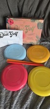 Golf Disc Set. 2 to 4 Players 4 Discs 3 Sticks Indoor Outdoor Woth Instructions