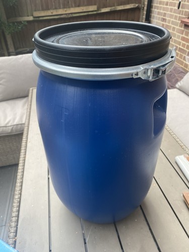 Plastic open top barrel drum - top,