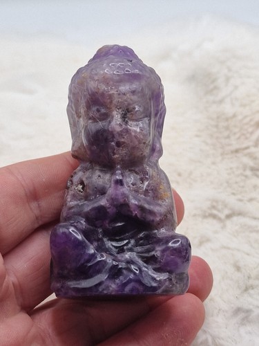 86g amethyst buddha carving - buddha,