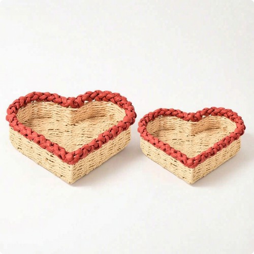 Heart shaped basket - basket, handmade