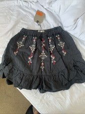 Black Embroidered Flower Girls