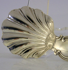 STUNNING EARLY VICTORIAN SOLID STERLING SILVER TEA CADDY SPOON 1860 ANTIQUE