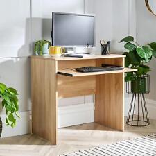 Oak Effect Computer Desk PC Laptop Table Office Study Workstation Gaming Newport