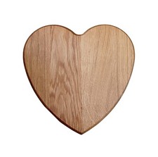 Solid Oak Heart Shaped Wooden