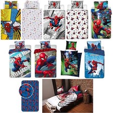 MARVEL SPIDERMAN DUVET COVER SETS KIDS SUPERHERO BEDDING – JUNIOR SINGLE DOUBLE