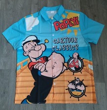 Popeye Cartoon Shirt Olive Oil
