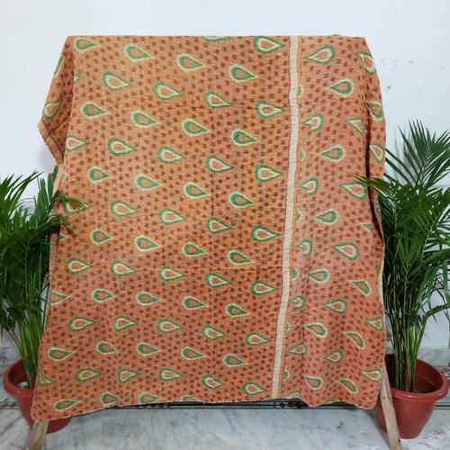 Boho kantha orange - boho, quilt