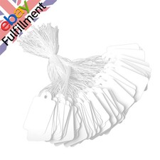 Blank White Merchandise Price Tags Retail Jewelry with String 2.2x3.5cm 1000pcs