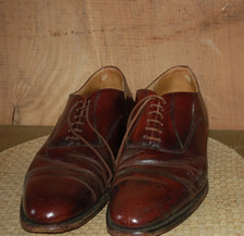 Men's Vintage 70's James Mark Brown  All Leather Oxford Shoes UK 10