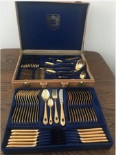 Solingen Bestecke German 70 Piece Cutlery Set 23/24 Karat Never Used