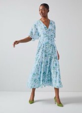 LK Bennett  Women Valerian Floral Print Belted Dress Cole Blue All Sizes Rrp£329
