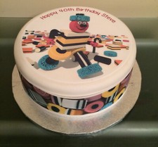 Liquorice Allsorts Bertie Bassett pre-cut Edible Icing Cake Topper or Ribbon