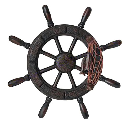 Nautical ship wheel wood - nautical,