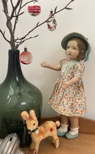 Antique Vintage Chad Valley Cloth Doll W/ Label & Original Clothing 1933-‘36